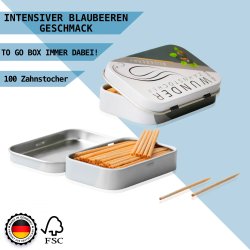 Wunder Tandstikker Med Smag Blueberry Metalske