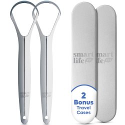 Tungeskraber 2 stk med Etui SmartLifEco Single Scrape Tungerensere