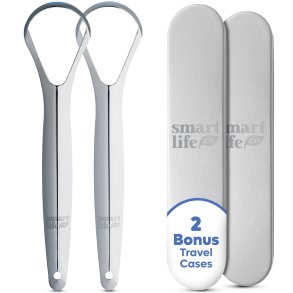 Tungeskraber 2 stk med Etui SmartLifEco Single Scrape Tungerensere
