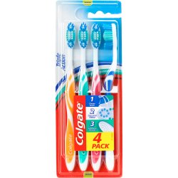 Colgate Tannbrste 4 pcs. Triple Action Medium