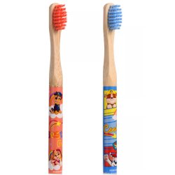 Paw Patrol Chase + Stella Bambus Tandbrster Til Brn 2 stk. TAKE CARE