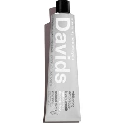 Naturlig Whitening tandkrm DAVIDS Charcoal+Peppermint 149g