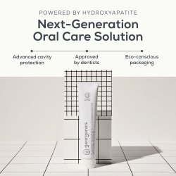 Naturlig Hydroxyapatit tandkrm GEORGANICS aktivt Charcoal och fluor 75 ml