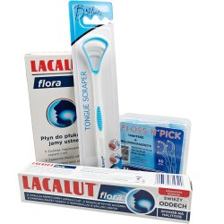 Pakketilbud DRLIG NDE Lacalut Flora + Tandtrd + Tungeskraber