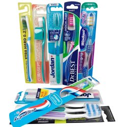 Mixpaket med 10 st. Hrda tandborstar Extra hrda borst