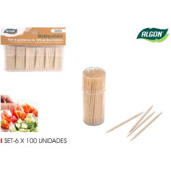 Algon Holzzahnstocher 6 x 100 Stk.