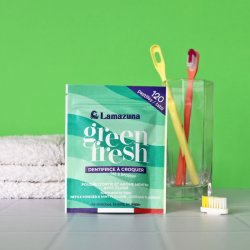 Lamazuna Tandkrmstabletter Green Fresh Nsselpulver &amp; Mintsmak 120 st.