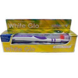 Tandblegning Tandpasta WHITE GLO Smokers Formula 100ml + Tandbrste