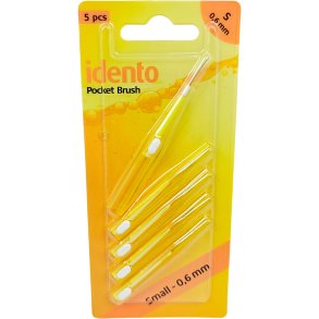 Interdentalborstar IDENTO Pocket Brush Small 0,60 mm 5 st.