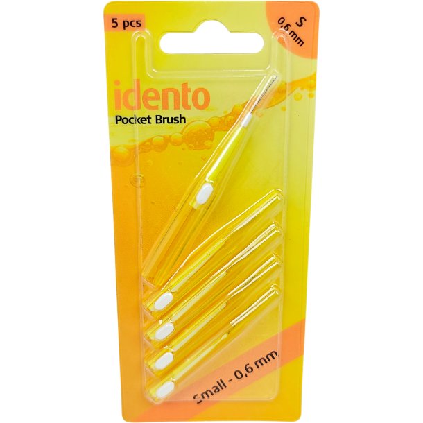 Interdentalborstar IDENTO Pocket Brush Small 0,60 mm 5 st.