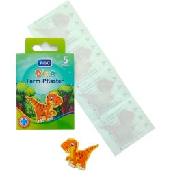 Barneplaster FIGO Dinosaur-formet 5 pcs.