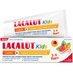 Xylitol B�rnetandpasta LACALUT Kids Caries &amp; Sugar Acid Protection 2-6 �r 55 ml