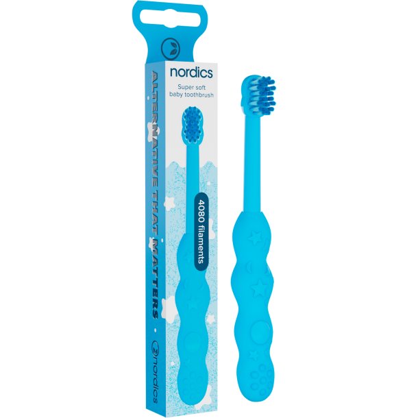 Barnetannbrste NORDICS Premium Baby 4080 Filamenter 0-2 r