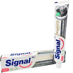 Whitening Tandkrm SIGNAL Integral 8 Actions Activated Charcoal 75 ml