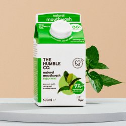 Munvatten med naturligt fluor THE HUMBLE Co. Fresh Mint Tetrapak 500 ml.