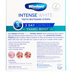 Tandblekning Strips WISDOM Intense White Enamel Boost 3 Days Express 6 st
