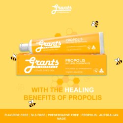 Naturlig Propolis Tandpasta GRANTS Xylitol &amp; Tea Tree Fluorfri 110g