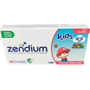ZENDIUM Barntandkrm 2 x 50 ml. Junior Super Mario