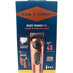 GILLETTE King C. Elektrisk Skgtrimmer Pro inkl. Prcisionshoved + 2 Kamme