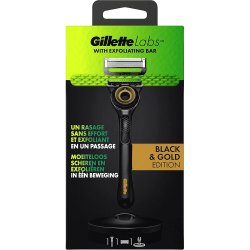 GILLETTE LABS Barberskraber Black &amp; Gold Edition + Magnetdock