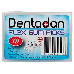 Dentadan Flex Picks Regular SOFT Sticks 200 stk. Tandstik + Mellemrums-brste