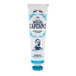 Italiensk Whitening Tandkrm PASTA DEL CAPITANO Smokers 75 ml.