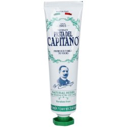 Italiensk rttandkrm PASTA DEL CAPITANO Natural Herbs &amp; Xylitol 75 ml.