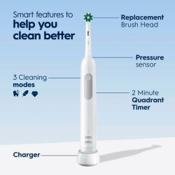 Oral-B Pro 1 Sensitive Clean El-tandborste Professional Clean + extra Borsthuvud