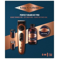 GILLETTE King C. Pro Gaveske Elektrisk Skgtrimmer + Beard Wash + Beard Softener