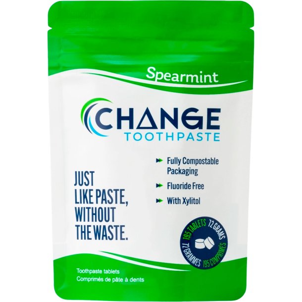 Xylitol Tandpasta Tabletter CHANGE Spearmint 195 stk.