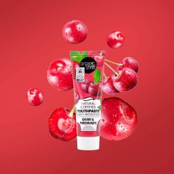 Naturlig Xylitol Tandkrm ORGANIC SHOP Cavity Protection Cherry &amp; Pomegrate 100g