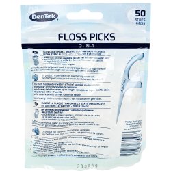 DENTEK Eco Tripple Clean Floss Picks Tandtrdsbyglar 50 st.