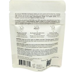 Naturliga Tandpastatabletter med Hydroxyapatit &amp; Xylitol TANITABS Charcoal 62 st.