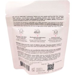 Naturlige Tandpastatabletter med Hydroxyapatit &amp; Xylitol TANITABS Strawberry 62 stk.