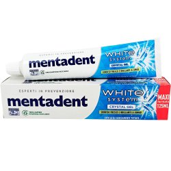 Whitening Tandpasta MENTADENT White System Crystal Gel 125 ml