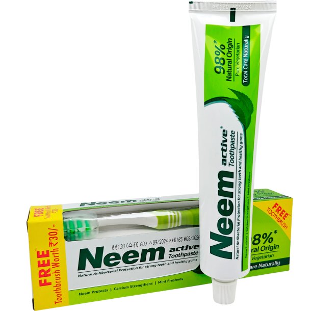 Naturlig Tandpasta NEEM Active 200g + Tandb�rste