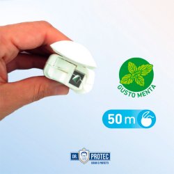 Tandtr�d uden PFAS - Dr. Protec Filo Interdentale Waxed &amp; Mint 50 mtr.