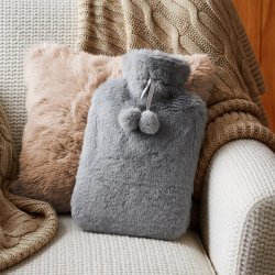 VILDE Varmedunk Gr� Plysbetr�k � 2 liter komfort og varme