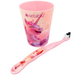 Kinderzahnb�rste + Zahnbecher SETABLU Kids 3 Jahre/+