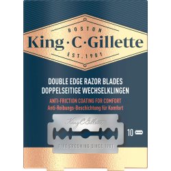 King C. Gillette Lames de Rasoir Double Face � Rasage classique avec confort moderne (10 pcs)