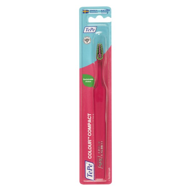 TePe Colour Compact Extra Soft Tandb�rste � ekstra sk�nsom pleje i kompakt format PINK