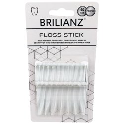 Flosdraad beugel Brillianz Floss Stick Puntig 40 stuks.