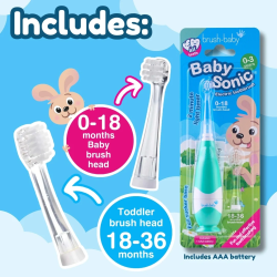 BRUSH-BABY BabySonic Eltandborste Green (0�3 �r)