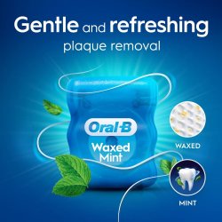 ORAL-B Satin Tape Waxed Mint Fil Dentaire 2-pack fil dentaire (2 � 50 m�tres)