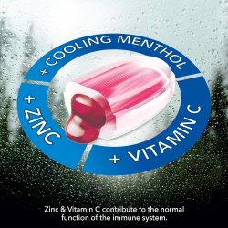 VICKS Triple Action Think Zinc 42g - Med solb�rsmag, menthol, zink &amp; vitamin C