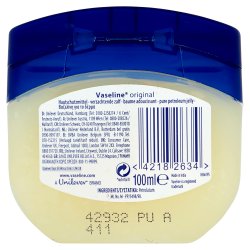 VASELINE Original Pure Protecting Petroleum Jelly � 100 ml