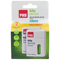 PHB Hilo Dental Tandtråd  PTFE med Fluor och Mint (2 x 50 m)