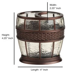 Tandbrsteholder Nu Steel Ice Clear &amp; Bronze Resin