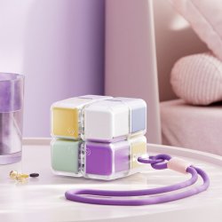 Boîte à pilules au design Rubik’s cube – astucieuse, compacte et un peu plus amusante