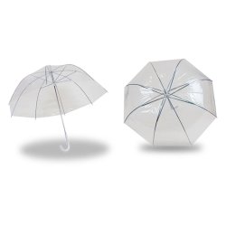 Parapluie transparent en dôme – 60 cm | Visibilité et protection maximales